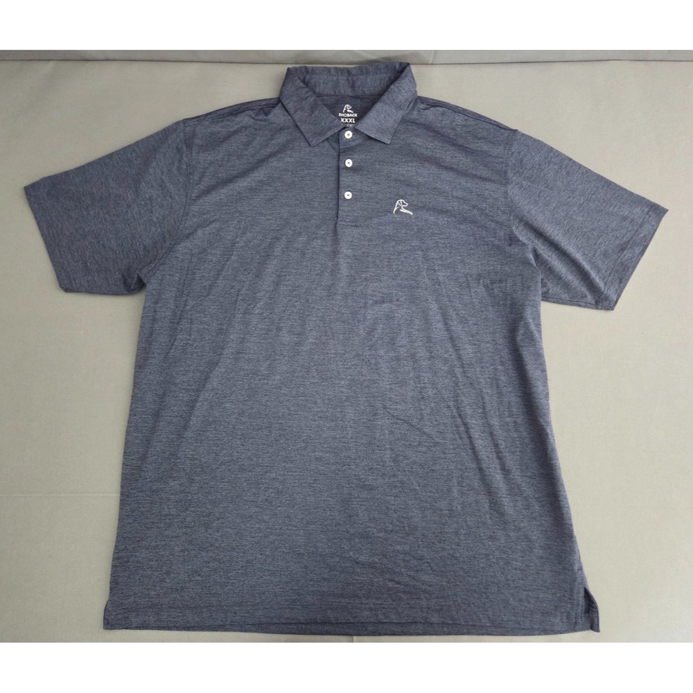 Rhoback Shirt Mens 3 Extra Large Blue Stretch Performance Active Golf Polo